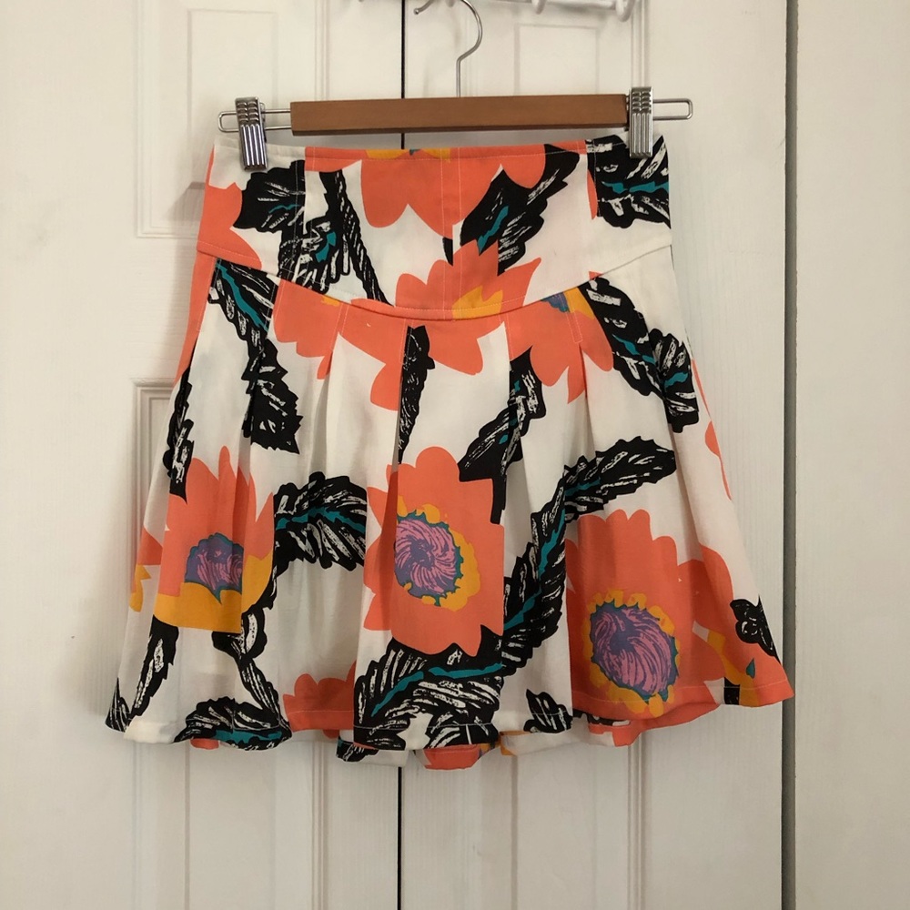 Free People Bold Floral Skirt